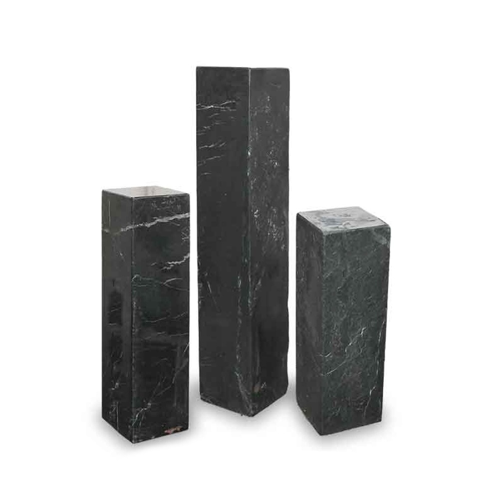 columna de piedra de mármol de belleza negra