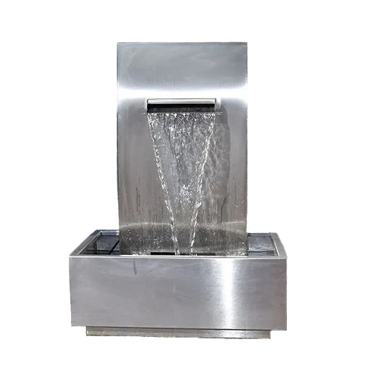 Stainless steel fountain for the garden